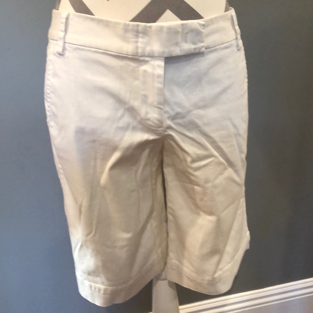 J Crew Cityfit Stretch White Shorts